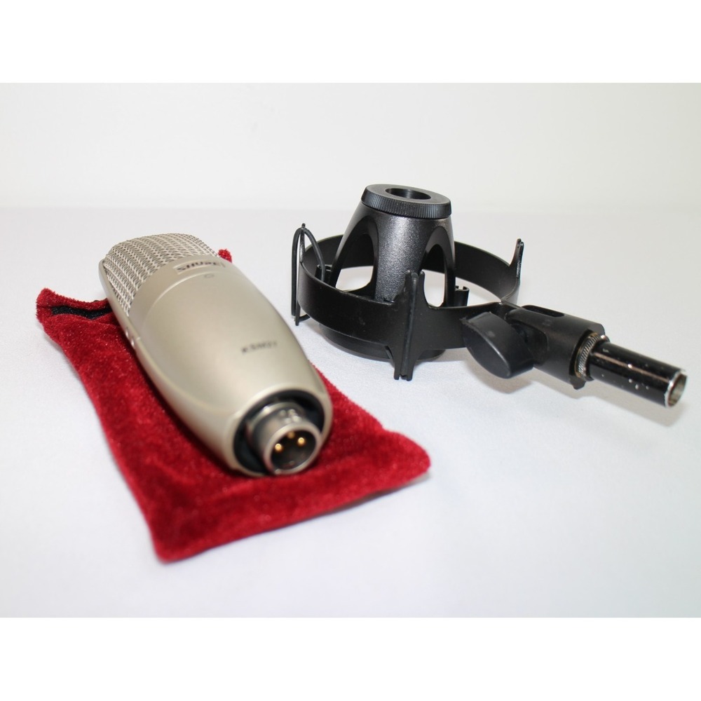 Shure KSM27 Condenser Microphone Cardioid XLR w/ Shock Mount & Pouch Tested